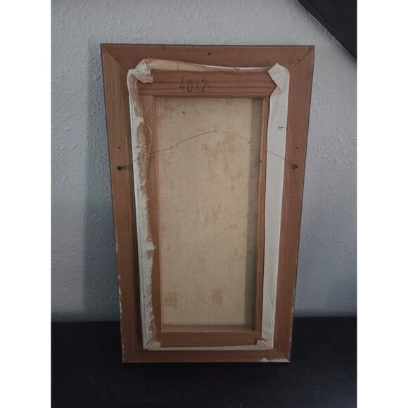 Peitit Signed Palette Knife Oil Painting Paris Street Scene 18.5x10.75 Vintage - Picture 10 of 10